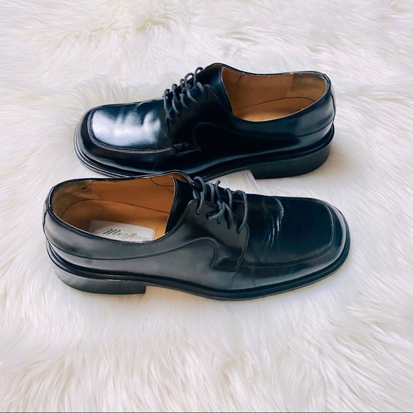 Mezlan Men’s Black Dress 100% Leather Oxford Hand Made Shoes Size 7 1/2 M EUC - Picture 5 of 13